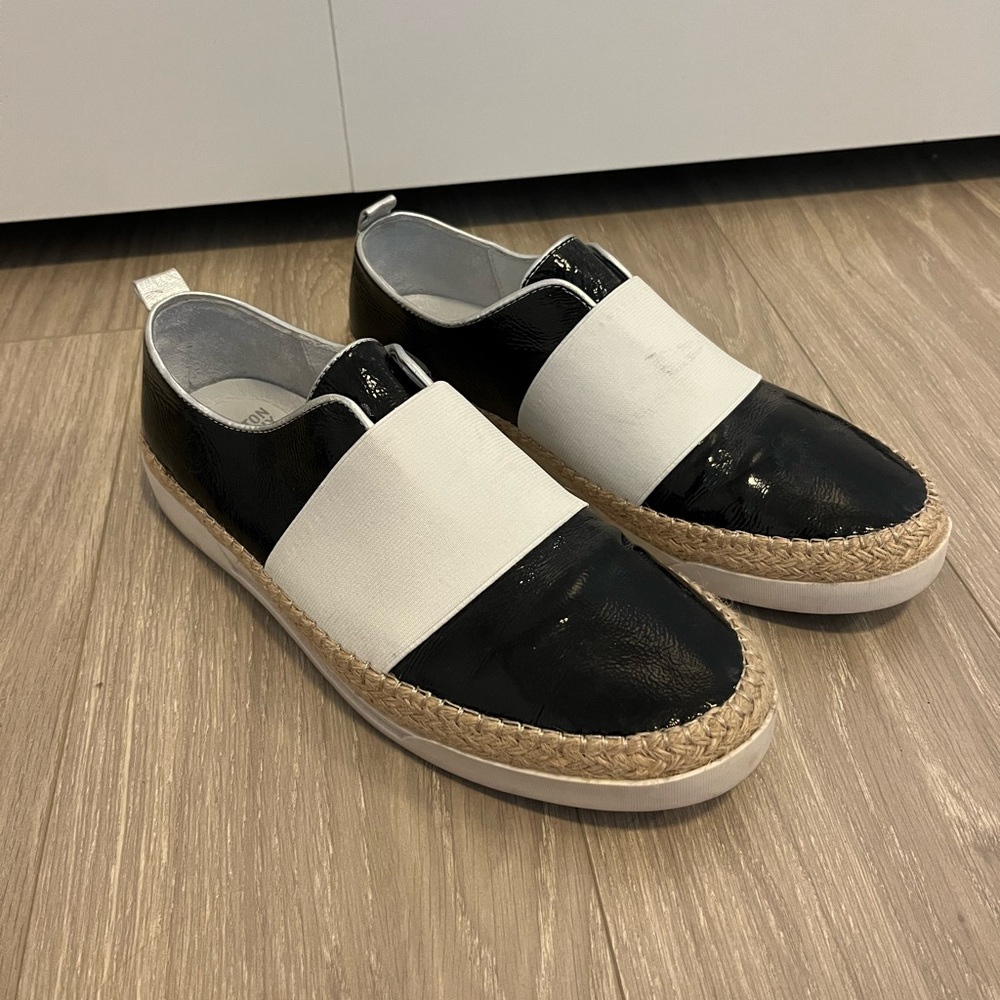 EUC Johnston & Murphy Patent Leather Sneaker Espadrilles Size 10